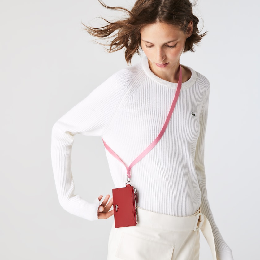 Acessorios Rosa Feminino Lacoste Anna Coated Canvas Zip Badge Holder GH8-81708O3