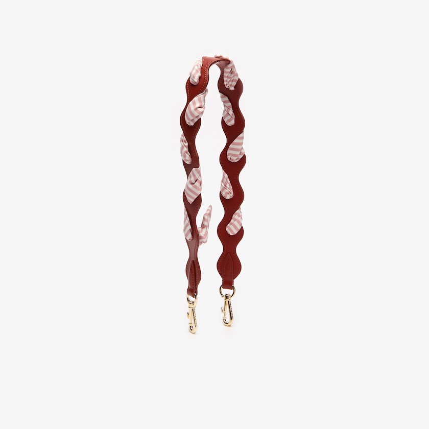 Acessorios Vermelhas Escuro Rosa Feminino Lacoste Braided Leather Shoulder Strap ZZ8-39803Z9