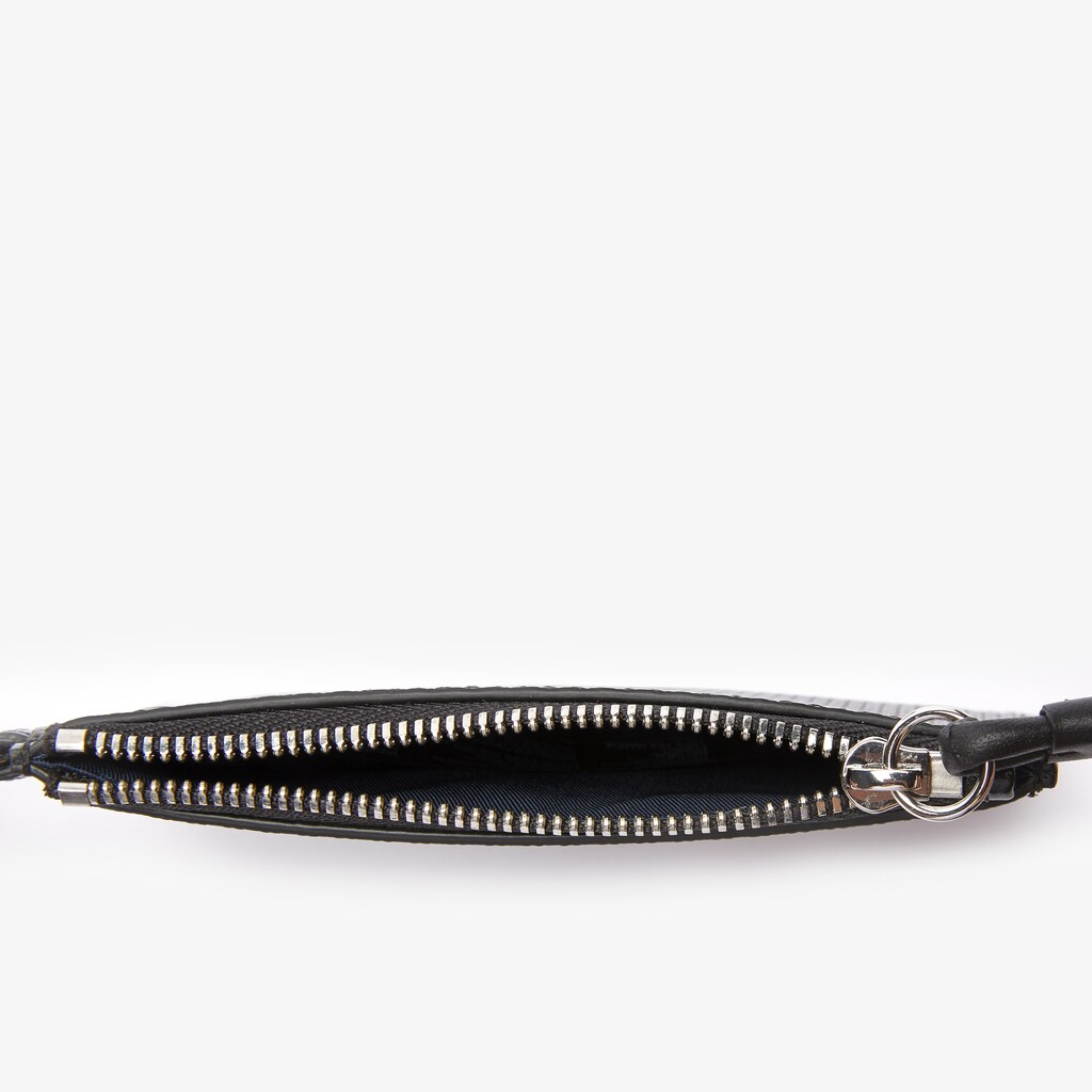 Acessorios Pretas Feminino Lacoste Chantaco Matte Piqué Leather Zip Badge Holder UG0-76537Z0