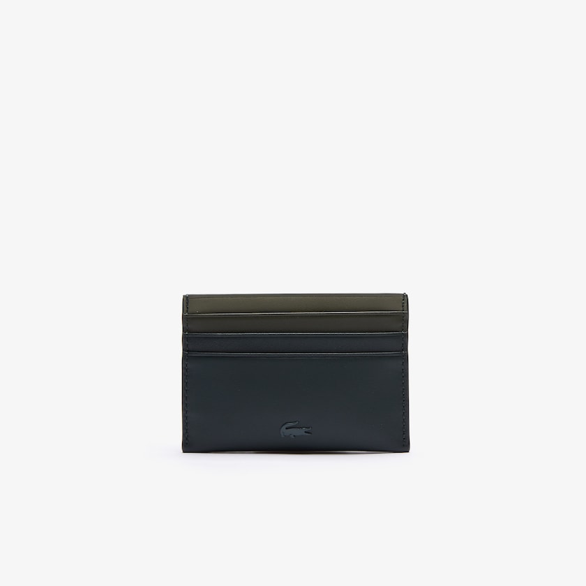 Acessorios Verdes Escuro Masculino Lacoste Fitzgerald Gradated Leather Card Holder RZ6-96609I5