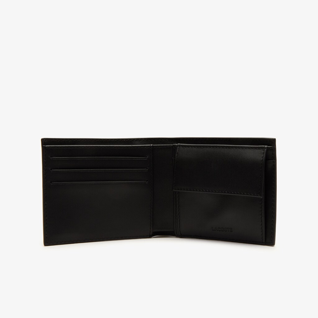 Acessorios Pretas Masculino Lacoste Fitzgerald Leather Wallet And Card Holder Set GY5-39023T1