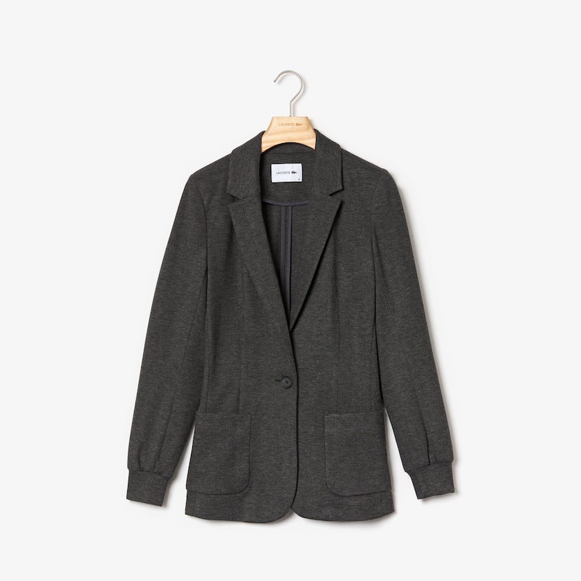 Blazers Cinzentas Feminino Lacoste Brushed-Knit XZ4-99479A2