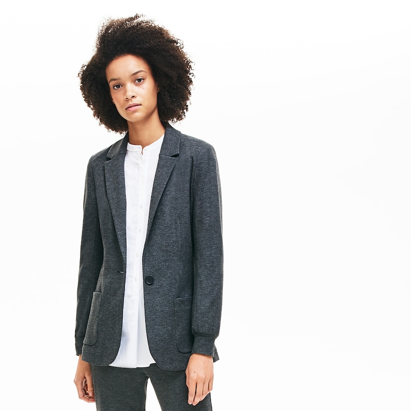 Blazers Cinzentas Feminino Lacoste Brushed-Knit XZ4-99479A2
