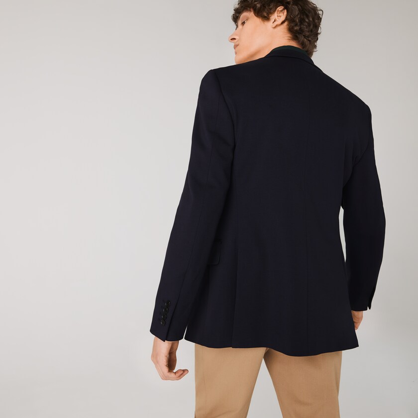 Blazers Azul Marinho Azuis Masculino Lacoste Stretch Buttoned Straight Fit AZ2-45654I2