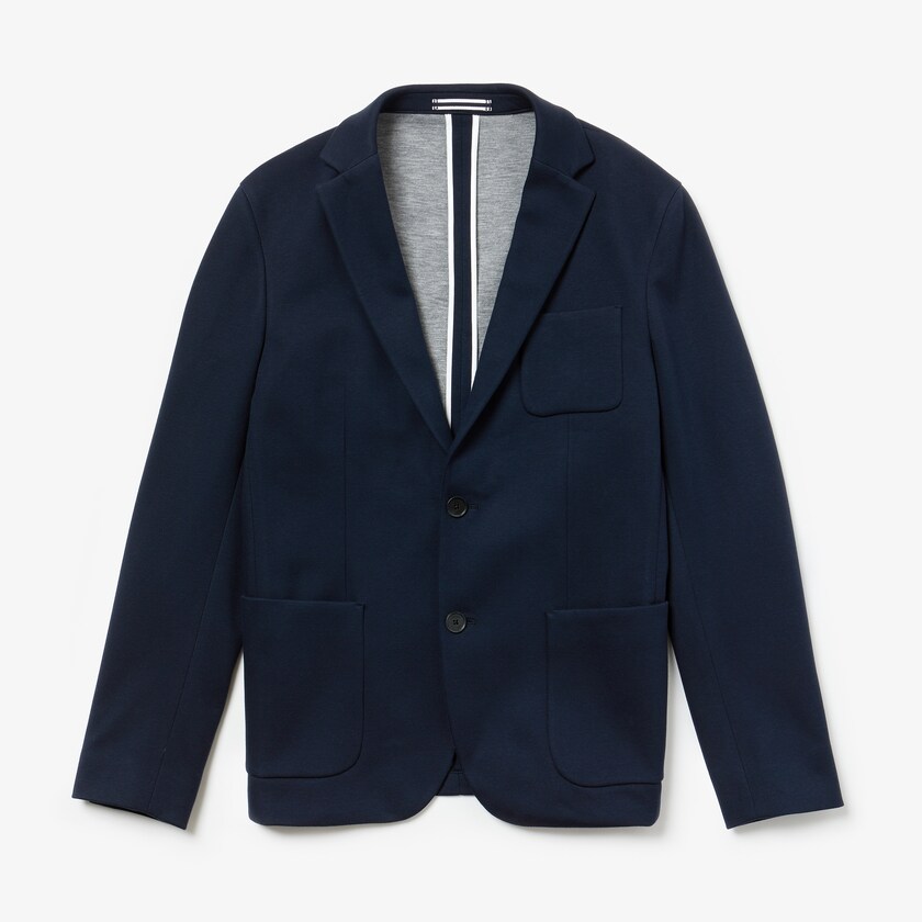 Blazers Azul Marinho Azuis Masculino Lacoste Stretch Cotton Jersey Piqué IG9-90049G2