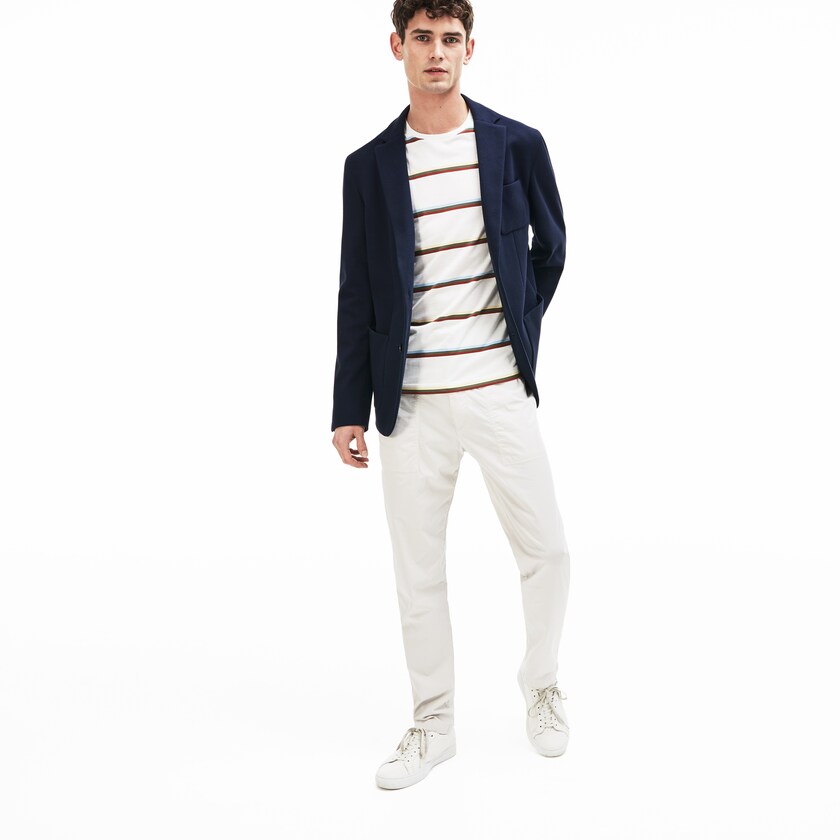 Blazers Azul Marinho Azuis Masculino Lacoste Stretch Cotton Jersey Piqué IG9-90049G2