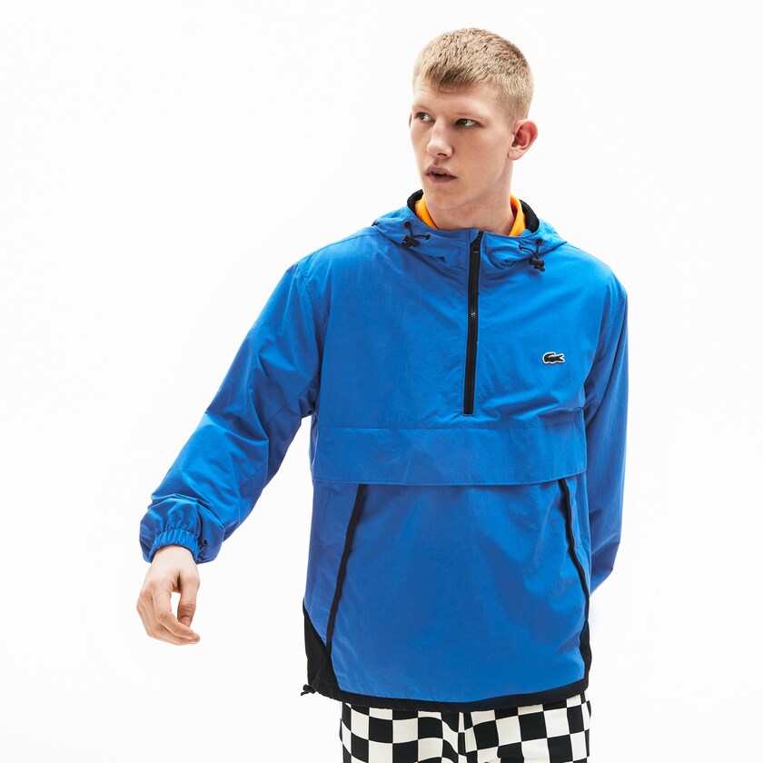 Blusão Azuis Pretas Masculino Lacoste LIVE Water- Resistant Pullover VM2-94809S2