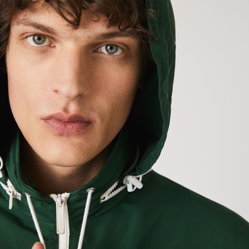 Blusão Verdes Masculino Lacoste Lightweight Water-Resistant Hooded YL3-10721W2