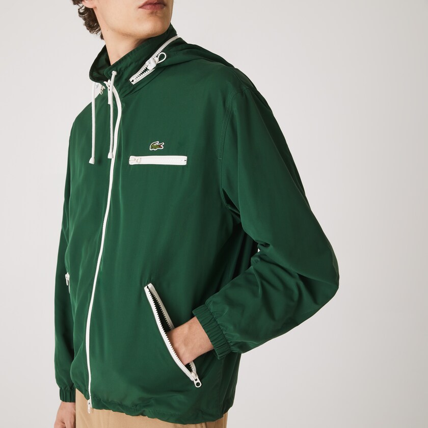 Blusão Verdes Masculino Lacoste Lightweight Water-Resistant Hooded YL3-10721W2