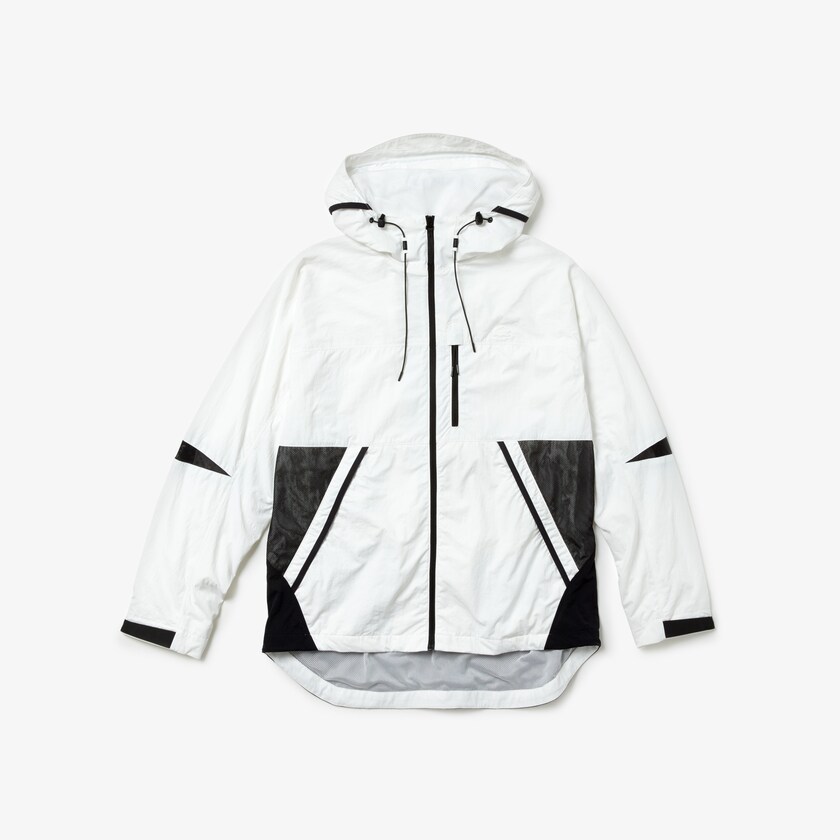 Blusão Branco Pretas Masculino Lacoste Motion Collapsible Colorblock BC2-39863M7