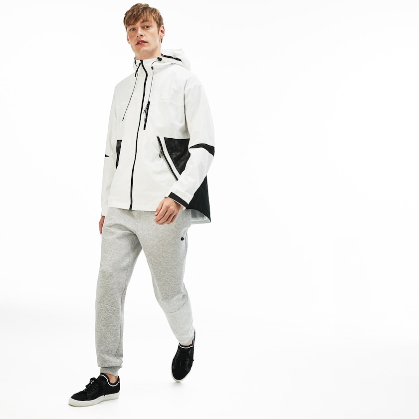 Blusão Branco Pretas Masculino Lacoste Motion Collapsible Colorblock BC2-39863M7