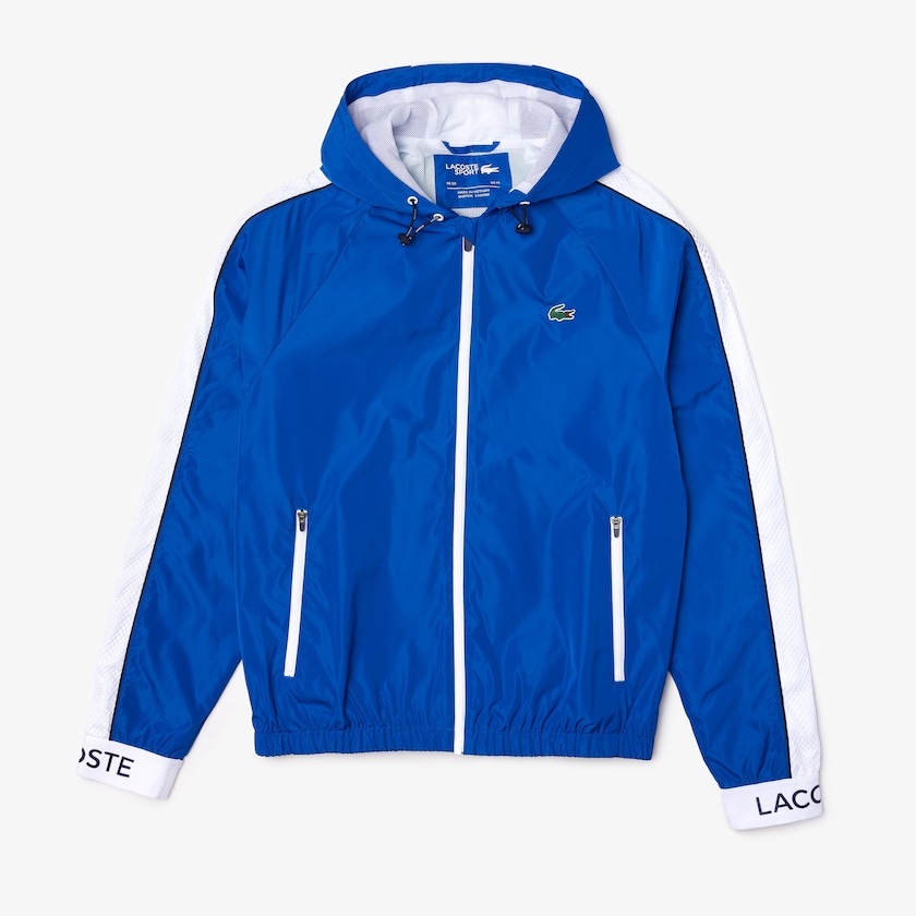Blusão Azuis Verdes Branco Azul Marinho Azuis Masculino Lacoste SPORT Lightweight Colorblock Tennis EU2-32163F7