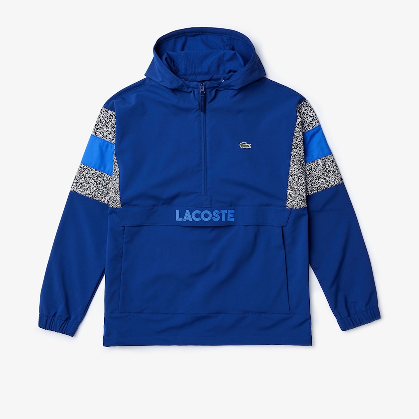 Blusão Azul Marinho Azuis Pretas Branco Azuis Masculino Lacoste SPORT Print-Blocked Performance OM3-78717A5