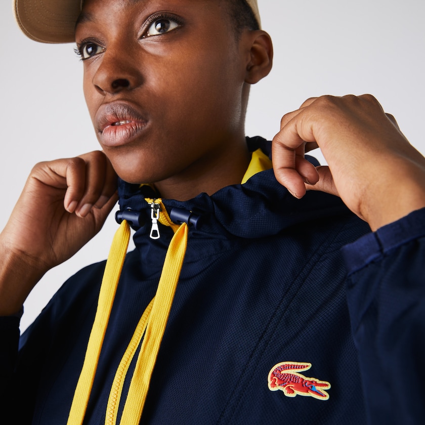 Blusão Azul Marinho Azuis Amarelas Feminino Lacoste SPORT Water-Resistant Pullover IE3-55885G0