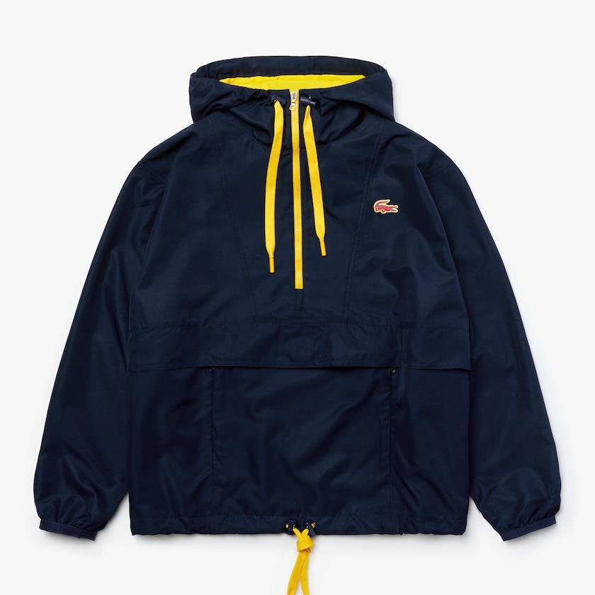 Blusão Azul Marinho Azuis Amarelas Feminino Lacoste SPORT Water-Resistant Pullover IE3-55885G0