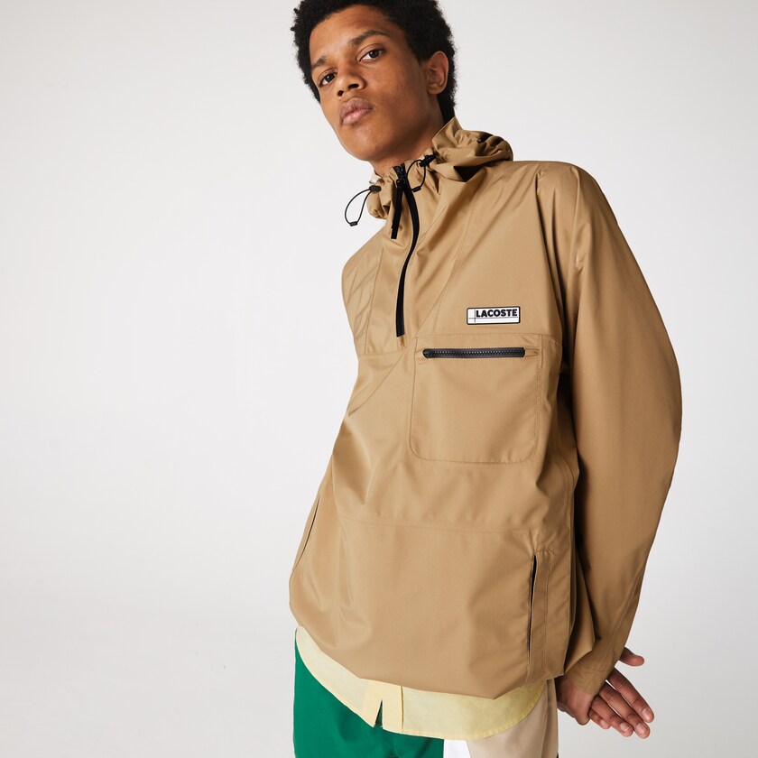 Blusão Bege Masculino Lacoste Water-Resistant Hooded MN2-25872R8