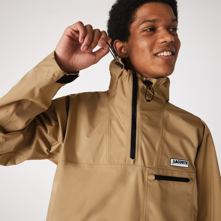 Blusão Bege Masculino Lacoste Water-Resistant Hooded MN2-25872R8