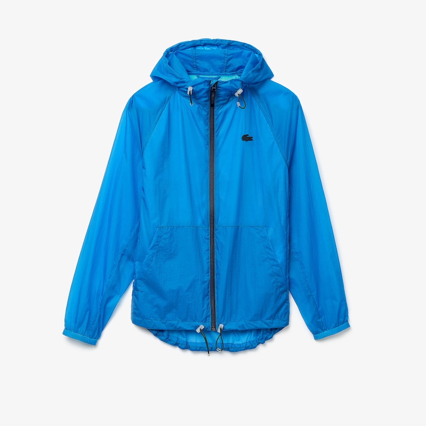 Blusão Azuis Azul Marinho Azuis Feminino Lacoste Zippered Lightweight Transparent Hooded ZP6-95899Y9