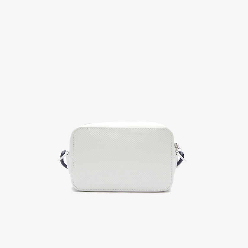 Bolsa Tiracolo Branco Feminino Lacoste Chantaco Badge Small Matte Piqué Leather MA8-29852N3