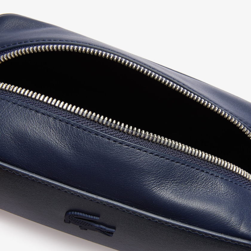 Bolsa Tiracolo Azul Marinho Branco Vermelhas Feminino Lacoste Chantaco Colorblock Piqué Leather XQ6-59965B7