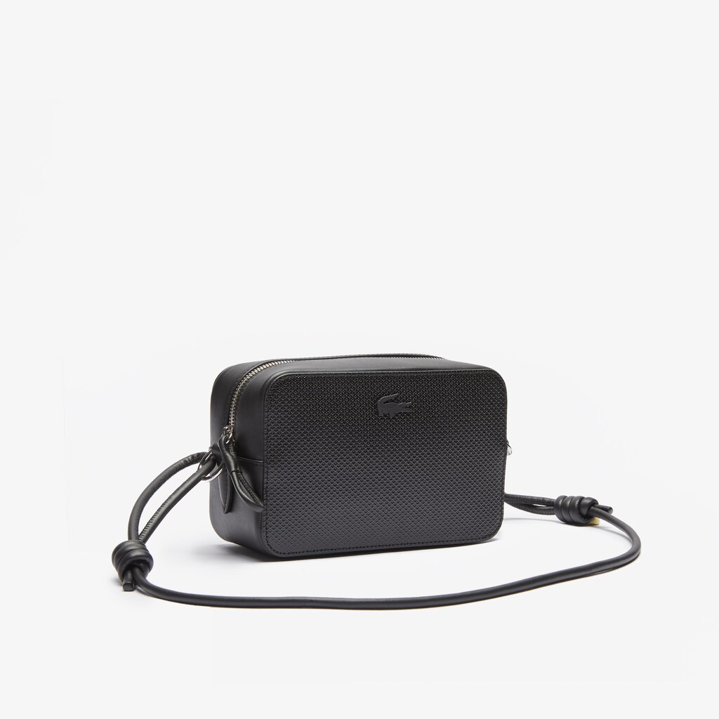 Bolsa Tiracolo Pretas Masculino Lacoste Chantaco Matte Piqué Leather VS6-76467W6