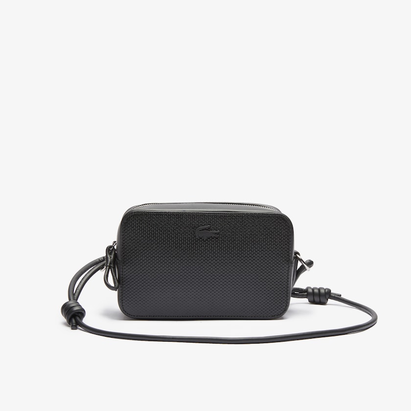 Bolsa Tiracolo Pretas Masculino Lacoste Chantaco Matte Piqué Leather VS6-76467W6