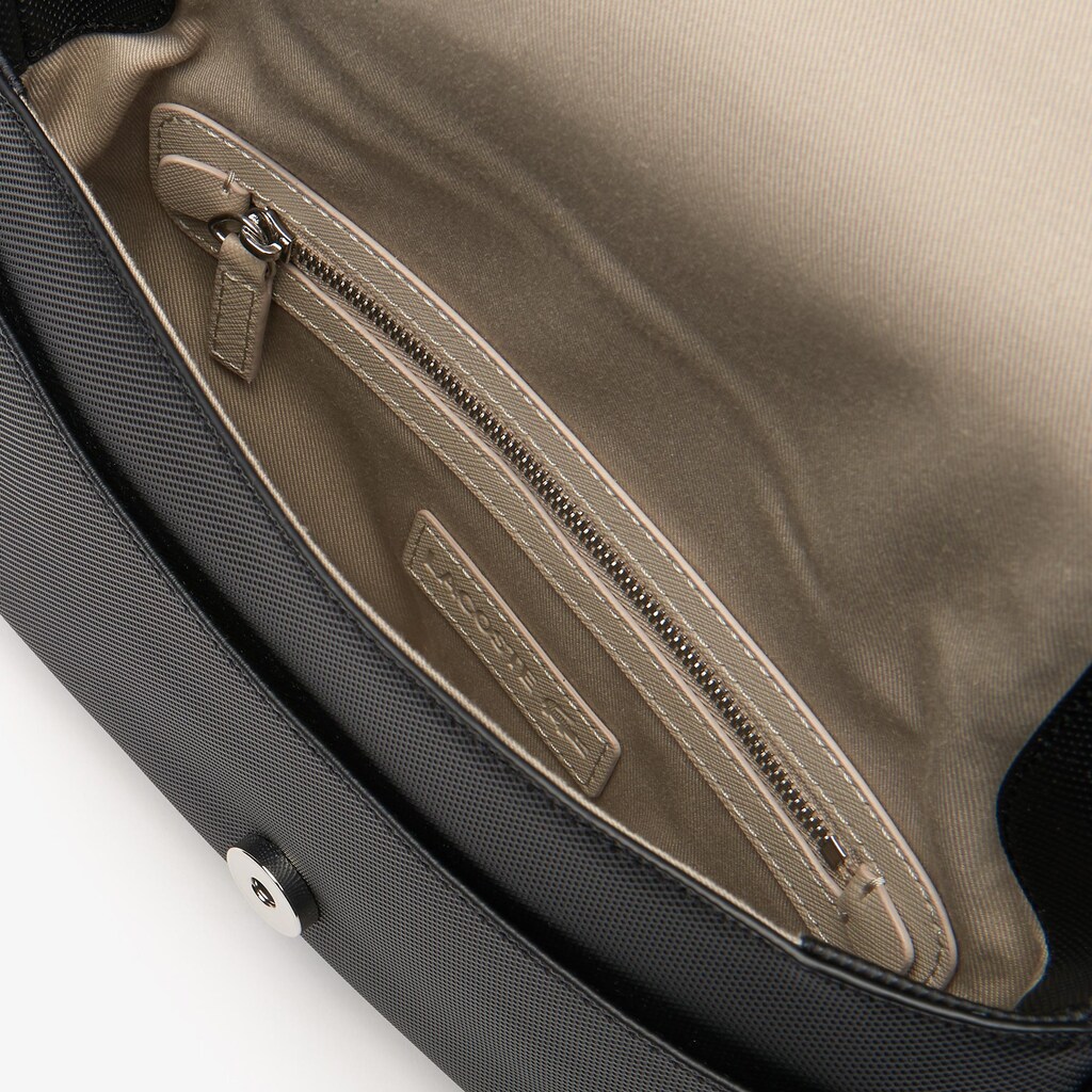 Bolsa Tiracolo Pretas Feminino Lacoste Daily Classic Coated Piqué Canvas Flap CO8-72457W7