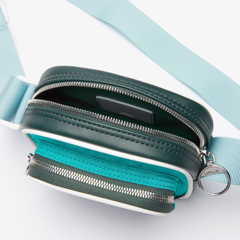 Bolsa Tiracolo Verdes Escuro Feminino Lacoste LCST Badge Colorblock Zip XO1-34733S3