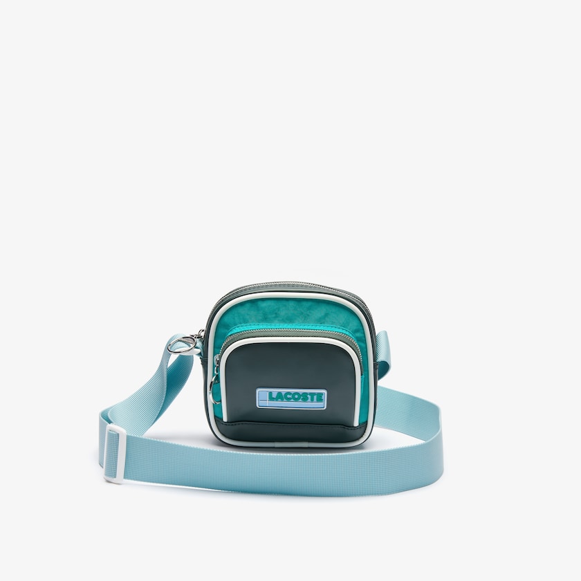 Bolsa Tiracolo Verdes Escuro Masculino Lacoste LCST Badge Colorblock Zip DO4-41554A9