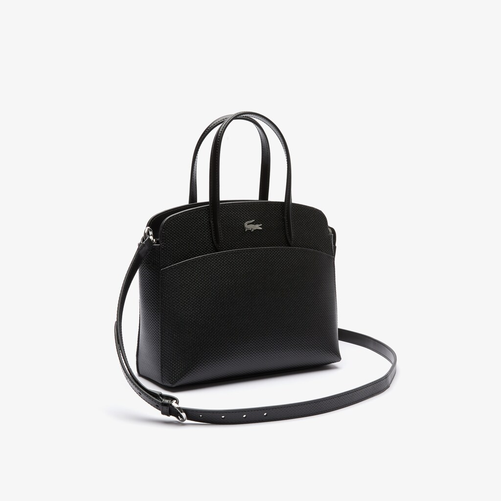 Bolsa de Mão Pretas Feminino Lacoste Chantaco Piqué Leather EU7-72307I1