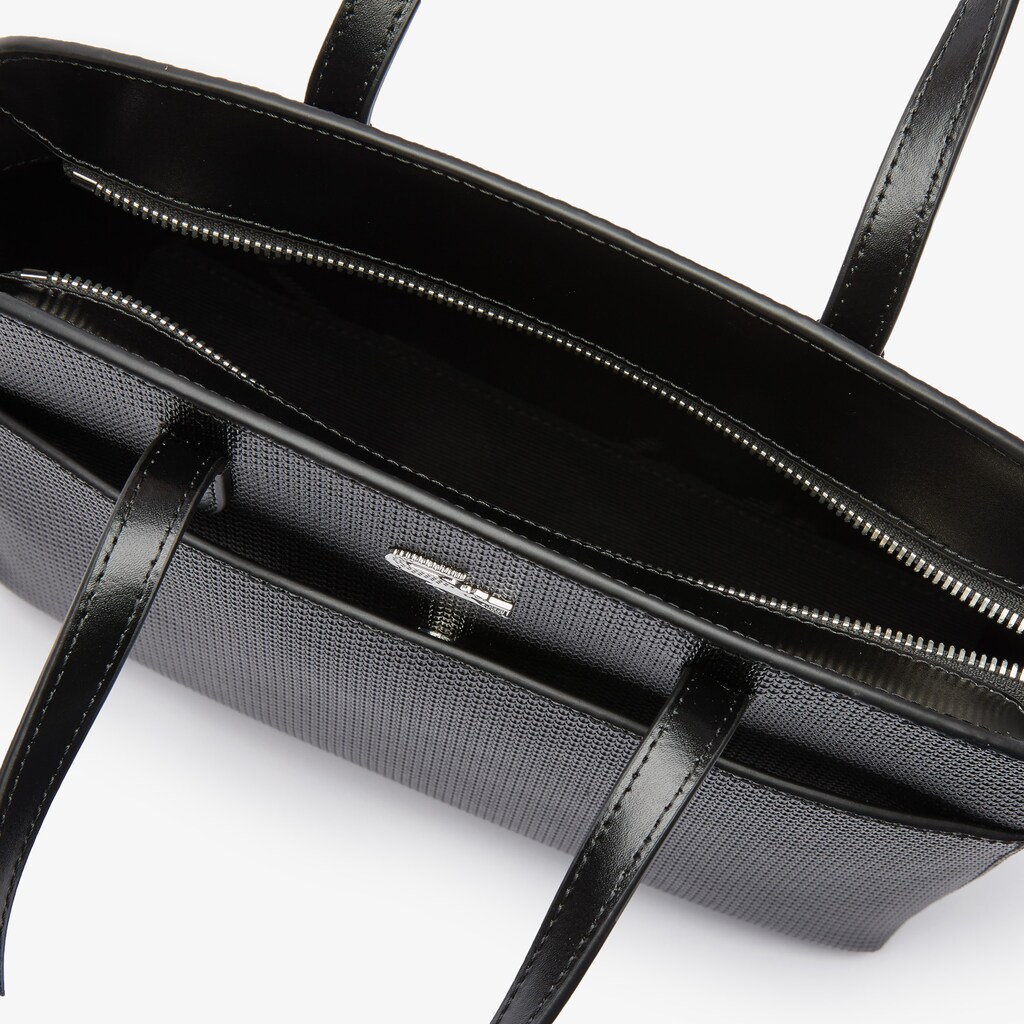 Bolsa de Mão Pretas Feminino Lacoste Chantaco Piqué Leather EU7-72307I1