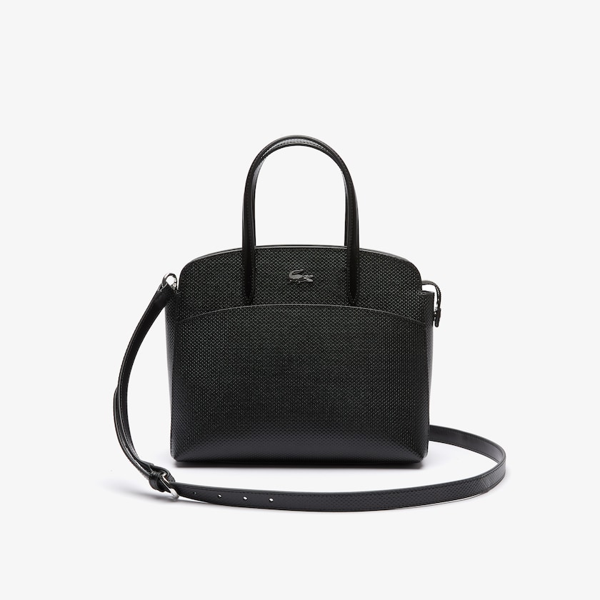 Bolsa de Mão Pretas Feminino Lacoste Chantaco Piqué Leather EU7-72307I1