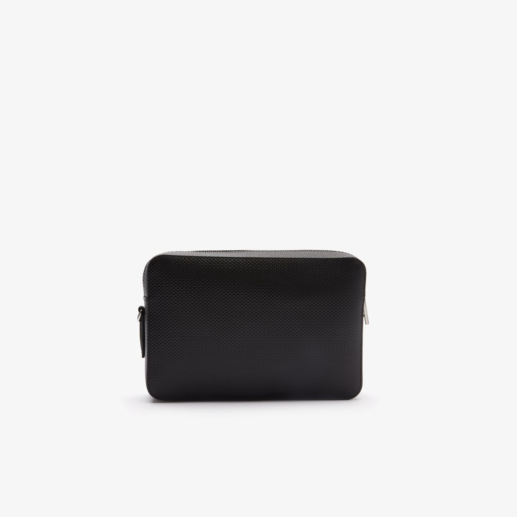 Bolsas Pretas Feminino Lacoste Chantaco Detachable-Strap Premium Piqué Leather Bag NC9-41874O9