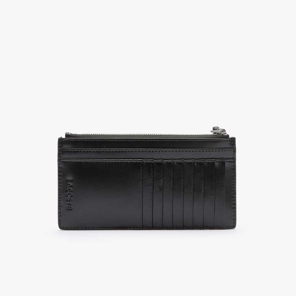 Bolsas Pretas Feminino Lacoste Chantaco Large Piqué Leather Zip Cardholder SR4-41294D4