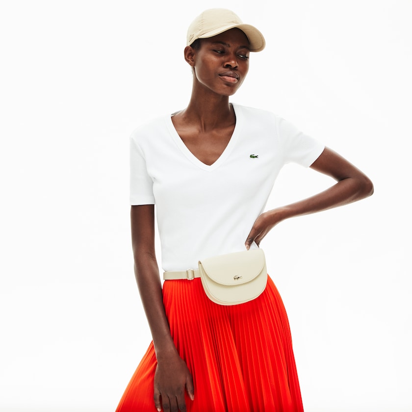 Bolsas Luz Amarelas Feminino Lacoste Chantaco Leather Belt Bag CH8-94339R4