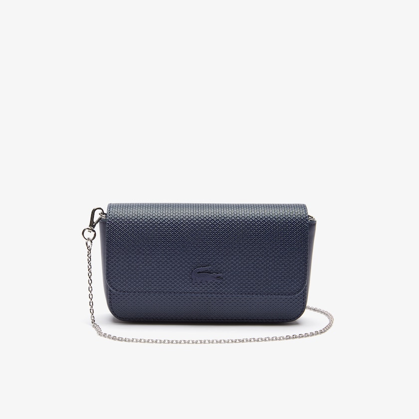 Bolsas Azul Marinho Escuro Feminino Lacoste Chantaco Matte Piqué Leather Flap Belt Bag WX6-82588O6