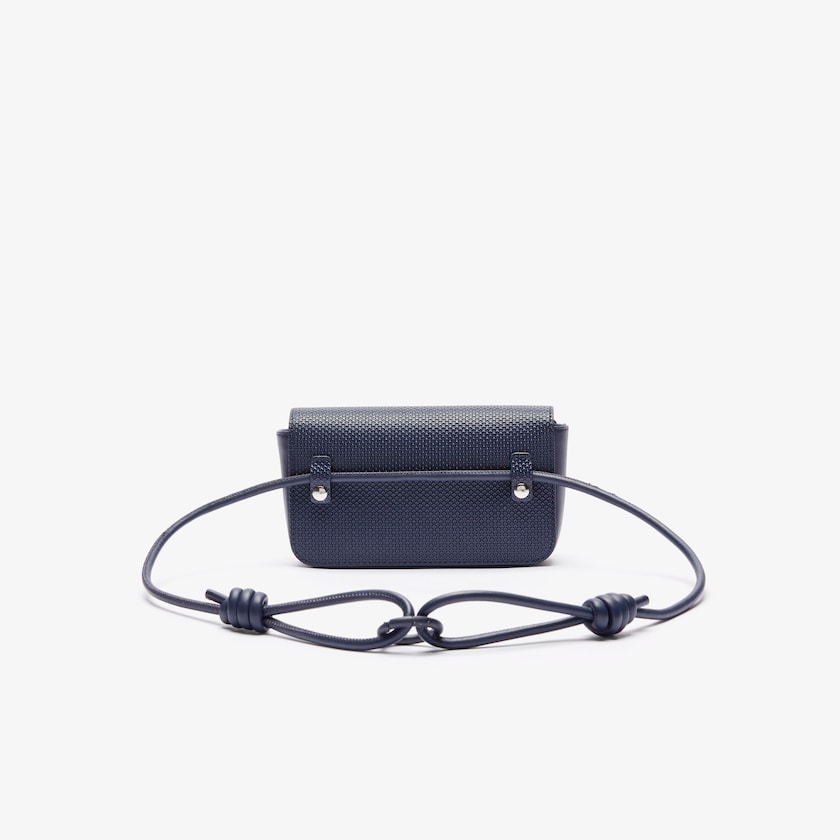 Bolsas Azul Marinho Escuro Feminino Lacoste Chantaco Matte Piqué Leather Flap Belt Bag WX6-82588O6