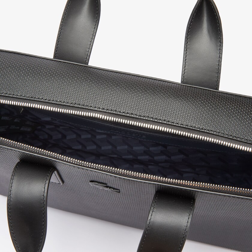 Bolsas Pretas Masculino Lacoste Chantaco Matte Piqué Leather Computer Bag ZB8-84038N6