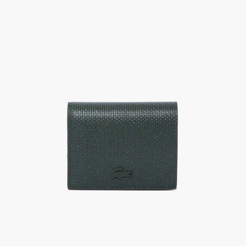Bolsas Verdes Escuro Feminino Lacoste Chantaco Nœud Small Piqué Leather Snap Coin Pouch LF2-31823M3