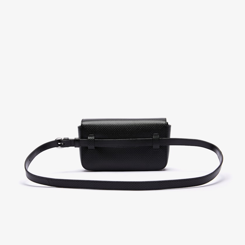 Bolsas Pretas Feminino Lacoste Chantaco Piqué Leather Belt Bag MA5-18871P2