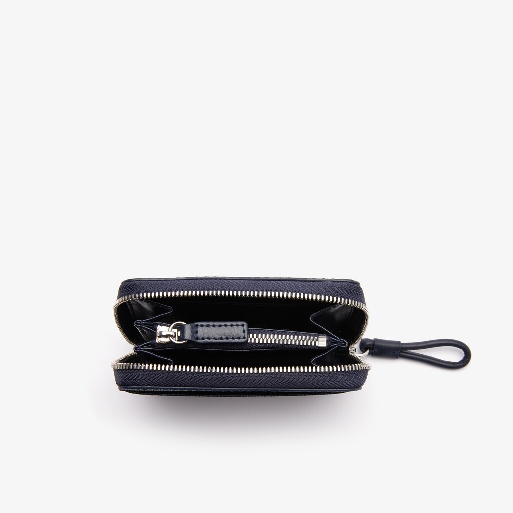 Bolsas Azul Marinho Azuis Feminino Lacoste Chantaco Piqué Leather Mini Coin Pouch KQ1-78007C6