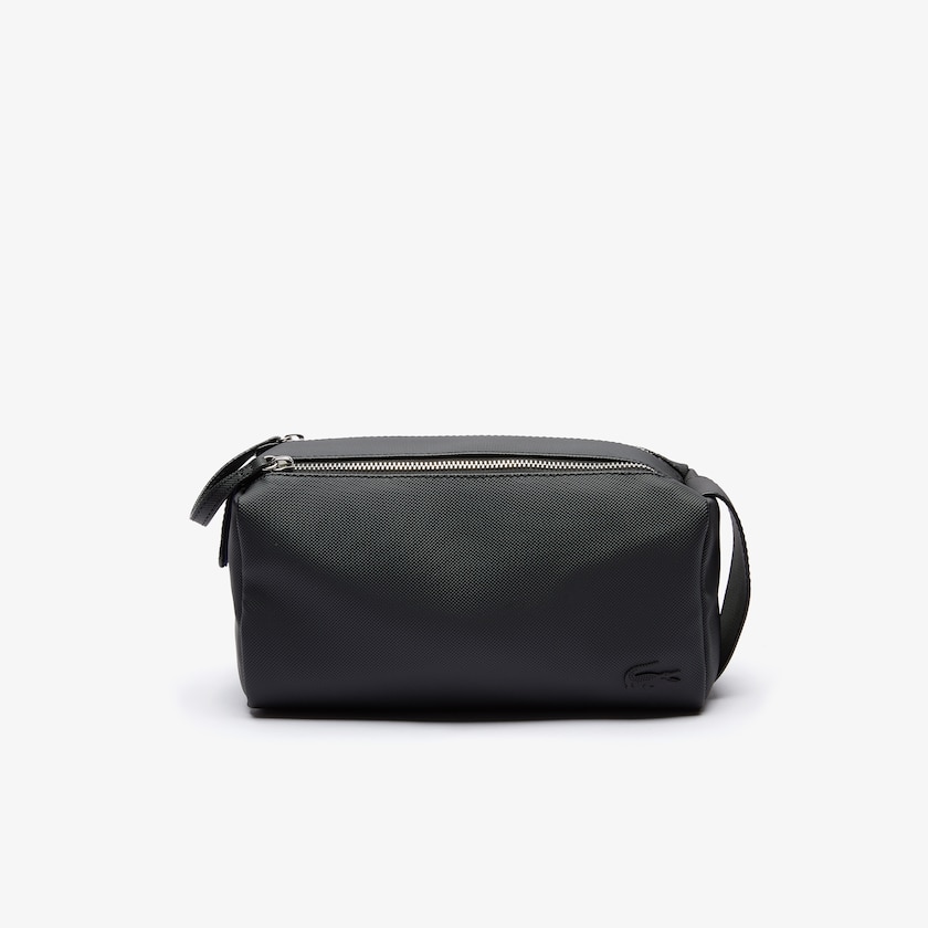 Bolsas Pretas Masculino Lacoste Classic Double Zip Petit Piqué Toilet Kit WL0-36773Q8
