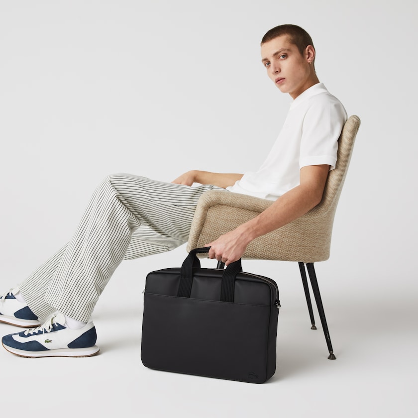 Bolsas Pretas Masculino Lacoste Classic Petit Piqué Computer Bag IH5-83948S0