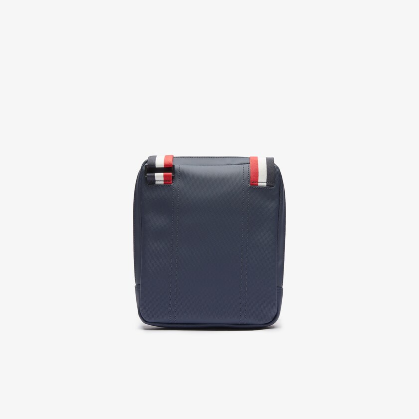 Bolsas Azul Marinho Azuis Branco Vermelhas Masculino Lacoste Classic Tricolour Shoulder Strap And Badge Crossbody Bag YC1-04490D2