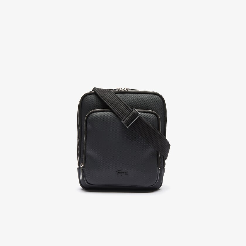 Bolsas Pretas Masculino Lacoste Classic Zippered Pocket Rectangular Crossbody Bag SP4-24942X7