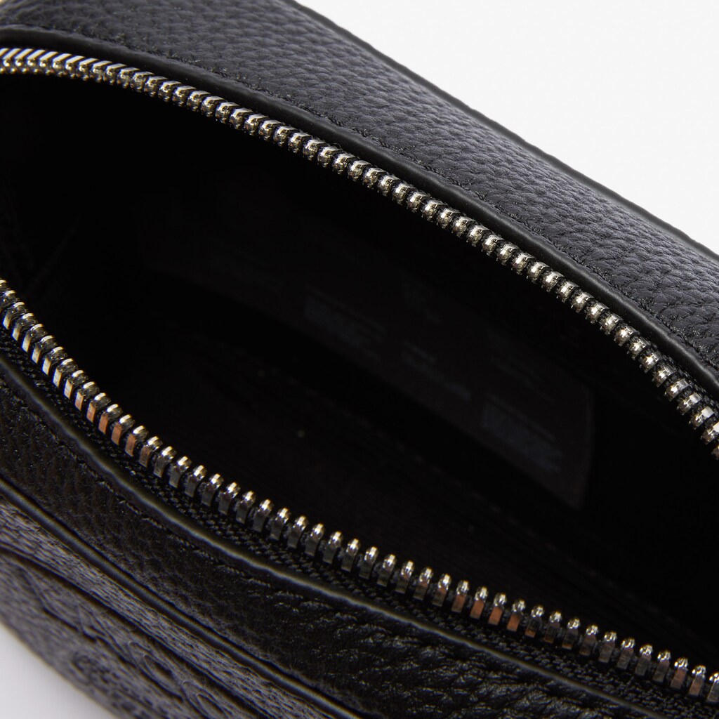 Bolsas Pretas Feminino Lacoste Croco Crew Embossed Logo Grained Leather Belt Bag NY3-45884O3