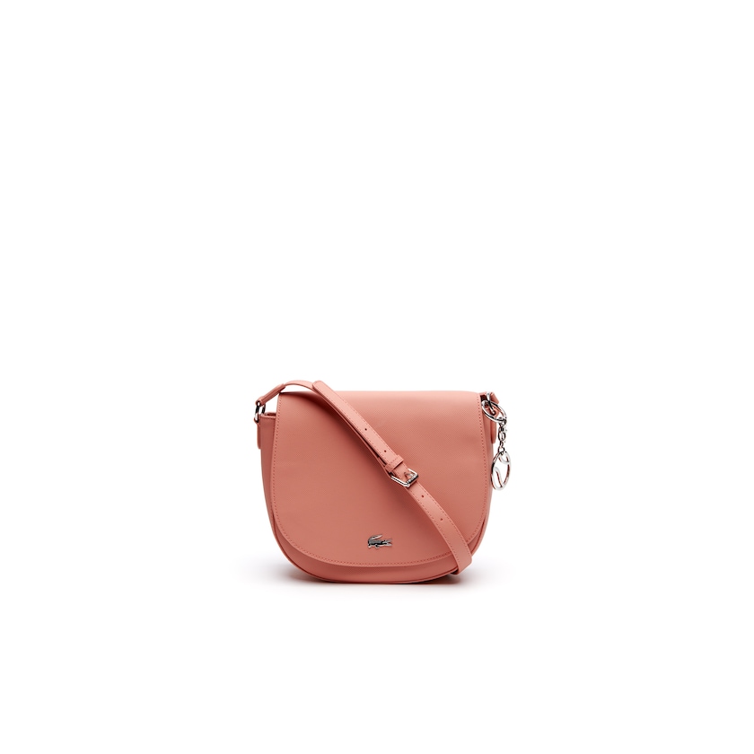 Bolsas Rosa Feminino Lacoste Daily Classic Coated Piqué Canvas Round Crossover Bag BB5-33093P9