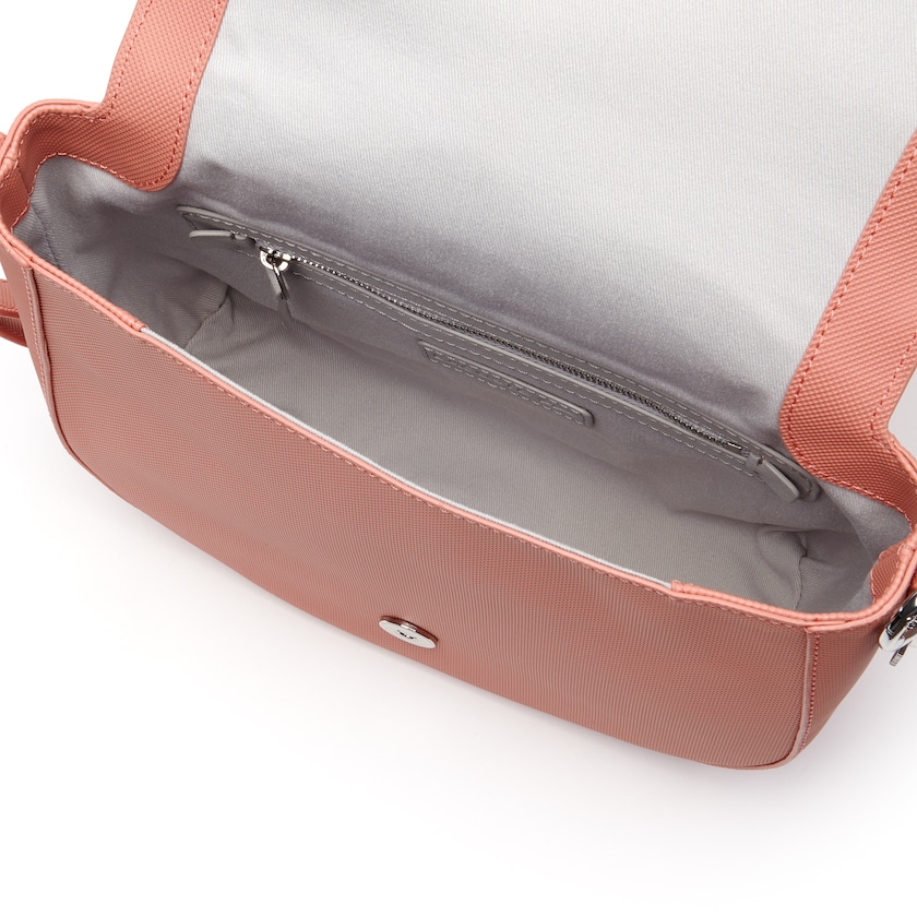 Bolsas Rosa Feminino Lacoste Daily Classic Coated Piqué Canvas Round Crossover Bag BB5-33093P9