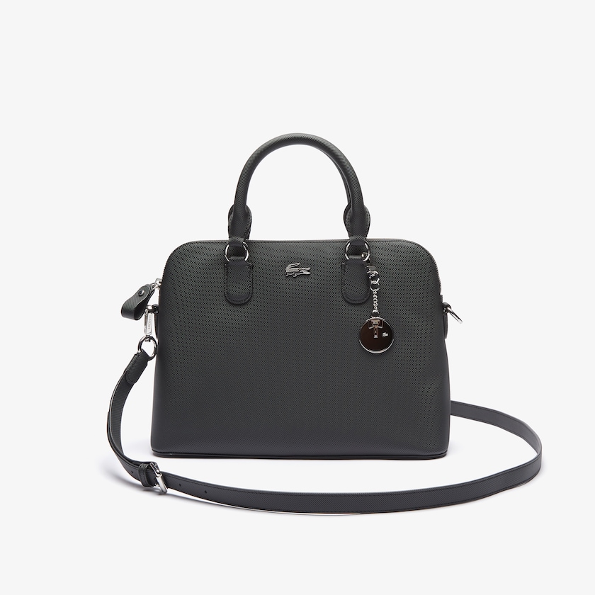 Bolsas Pretas Feminino Lacoste Daily Classic Coated Piqué Canvas Bugatti Bag LW8-22312F7