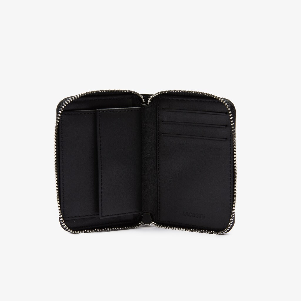 Bolsas Pretas Branco Masculino Lacoste L.12.12 Smooth Leather Wallet And Key Chain Gift Box QW8-14281E5
